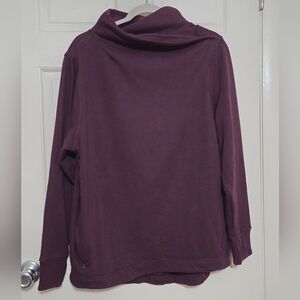 NWOT | Athleta Cozy Karma Twist Neck Sweatshirt Spiced Cabernet XL